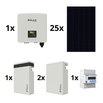 Solcellsset SOLAX Power - 10kWp RISEN Full Black + 10kW SOLAX omvandlare 3p + 17,4 kWh batteri V2