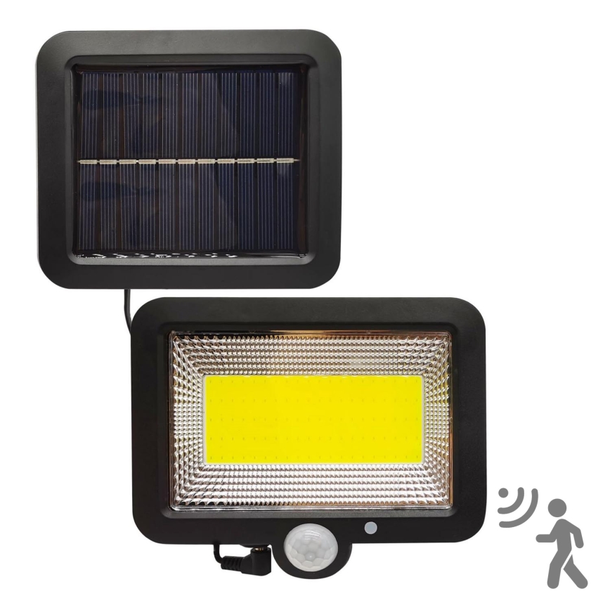 Solcellstrålkastare med sensor DUO LED/1W/3,7V IP44