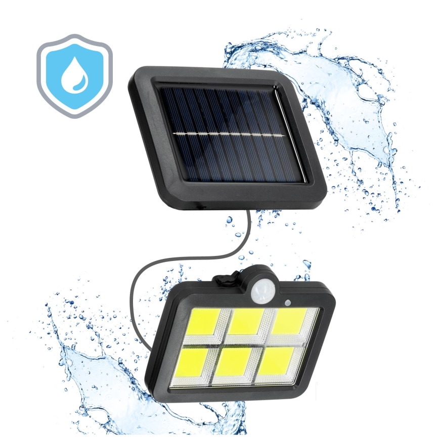 Solcellstrålkastare med sensor LED/1,5W/3,7V 6000K IP44 1200 mAh