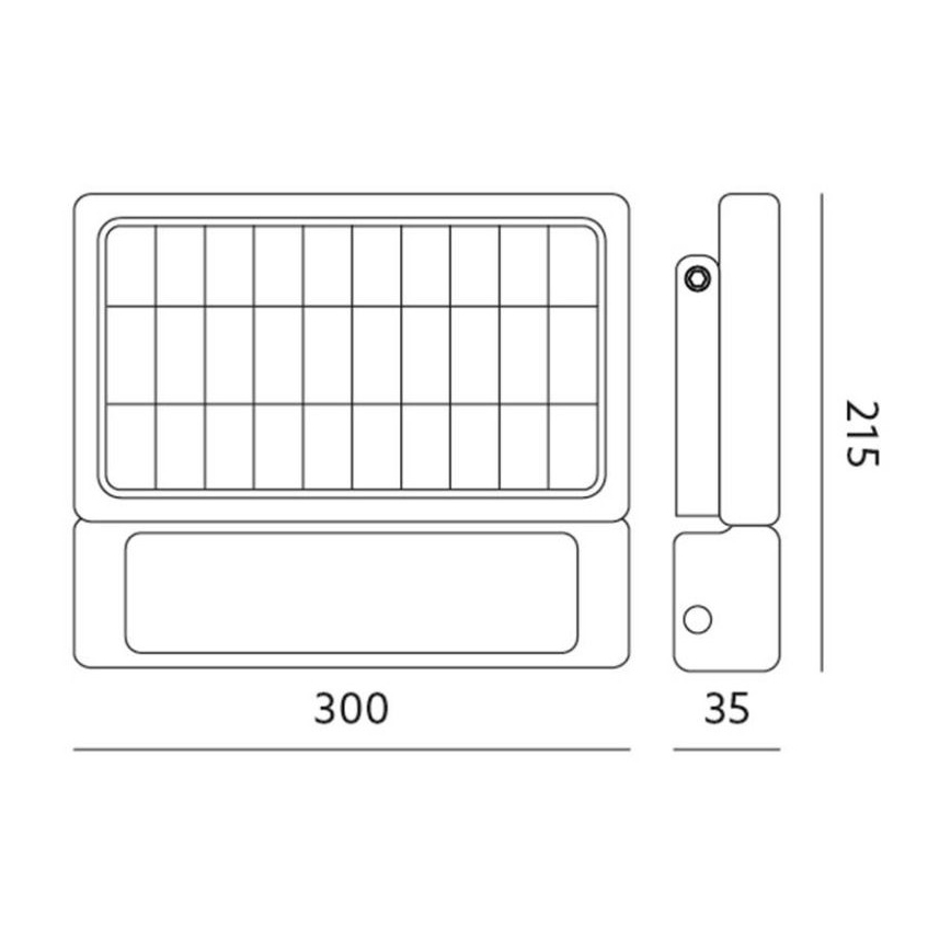 Solcellstrålkastare med sensor LED/10W/3,7V 4000K IP65 7200 mAh