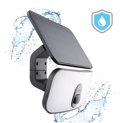Solcellstrålkastare med sensor LED/13W/3,7V IP65 4000K 4000 mAh