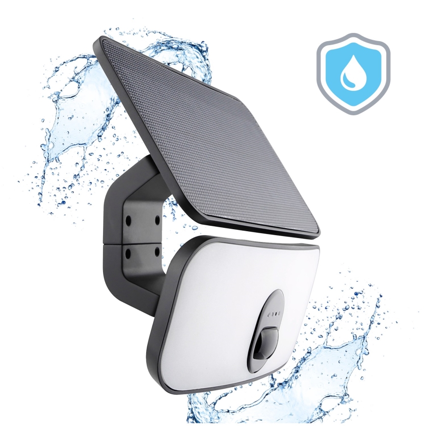 Solcellstrålkastare med sensor LED/13W/3,7V IP65 4000K 4000 mAh