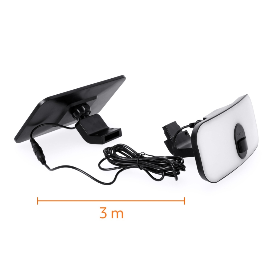 Solcellstrålkastare med sensor LED/13W/3,7V IP65 4000K 4000 mAh