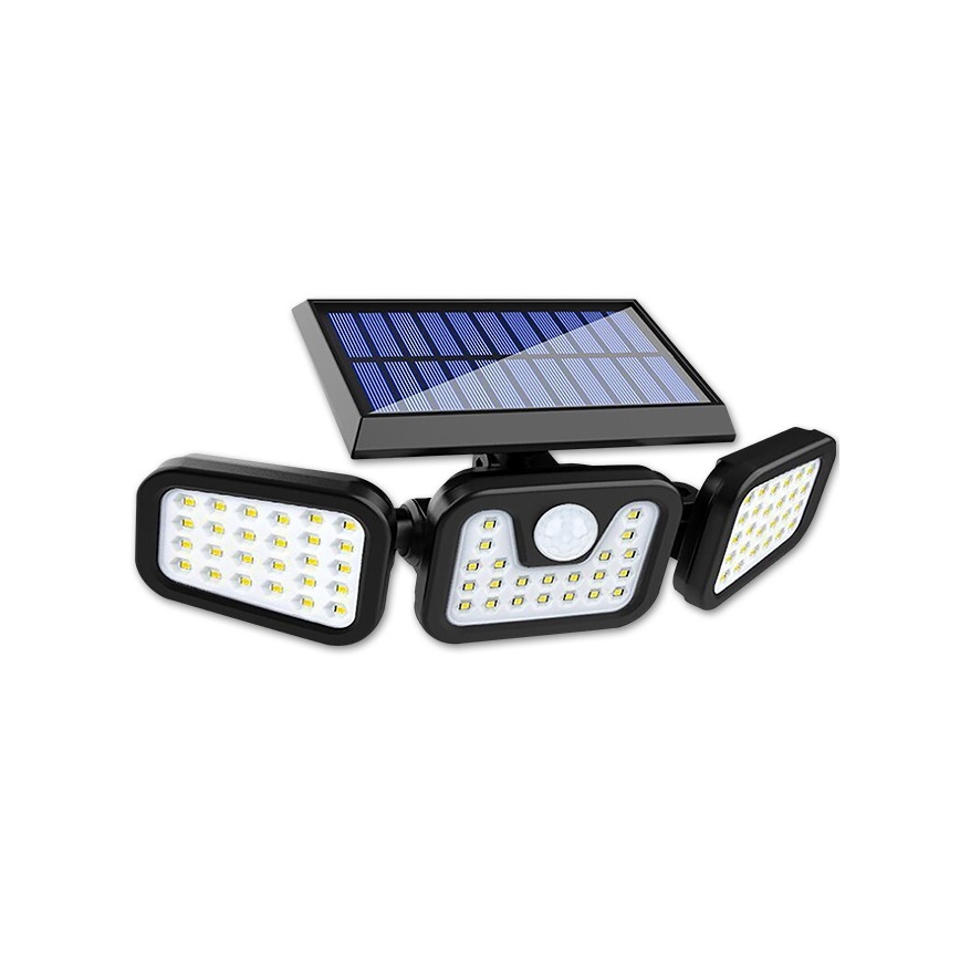LED Flexibel solcell strålkastare med sensor LED/15W/3,7V 2400 mAh IP54 4500K