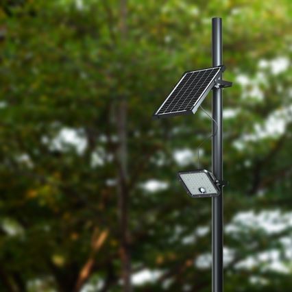Solcellstrålkastare med sensor LED/30W/6,4V 4000K + fjärrkontroll