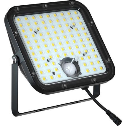 Solcellstrålkastare med sensor LED/30W/6,4V 6400K + fjärrkontroll