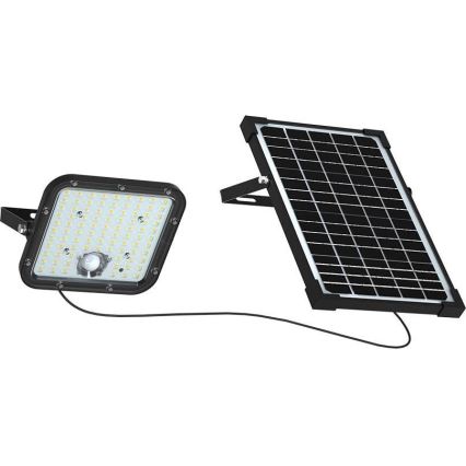 Solcellstrålkastare med sensor LED/30W/6,4V 6400K + fjärrkontroll