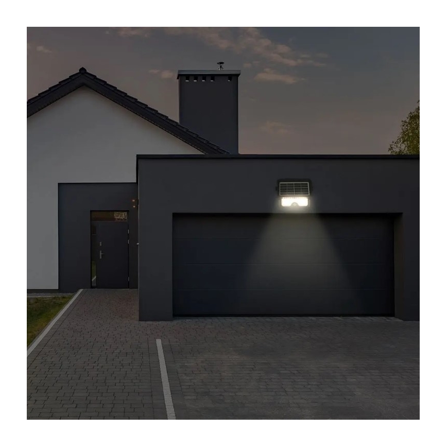 Solcellstrålkastare med sensor LED/5W/3,7V IP65 4000K 3000 mAh