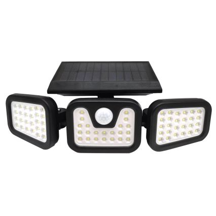 Solcellstrålkastare med sensor TRIO LED/0,6W/3,7V 1200 mAh IP44