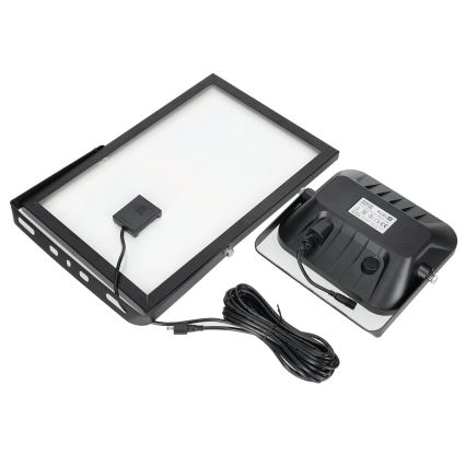 Solcellstrålkastare utomhus med sensor LED/30W/6,4V 4000K IP65 6000 mAh + fjärrkontroll