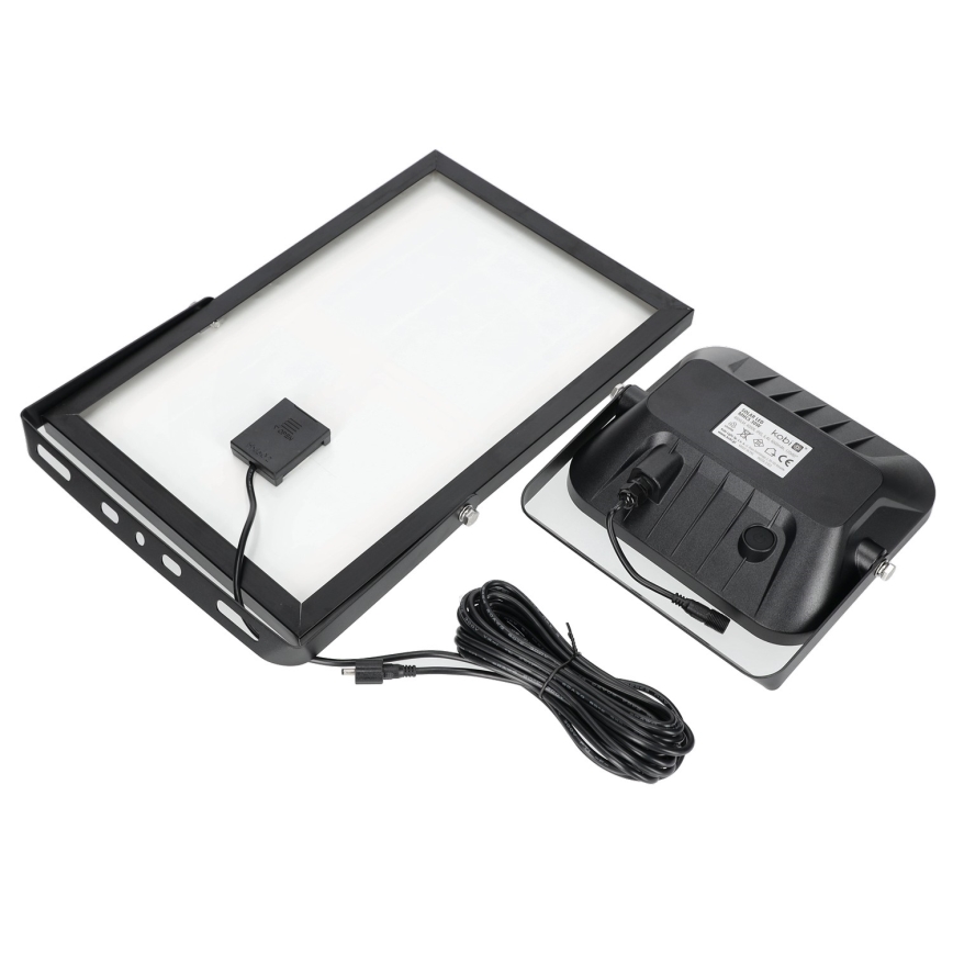 Solcellstrålkastare utomhus med sensor LED/30W/6,4V 4000K IP65 6000 mAh + fjärrkontroll