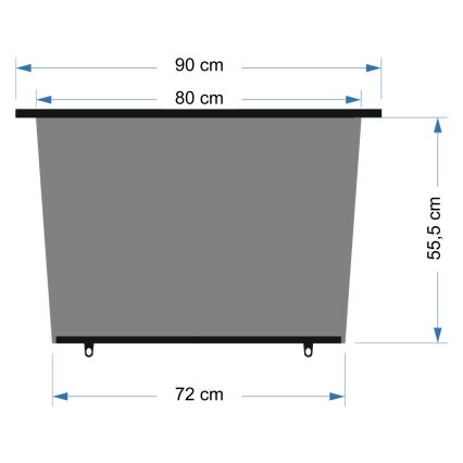 Solgardin för bakrutan på en bil 90 cm svart
