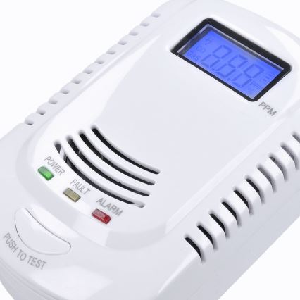 Detektor för kolmonoxid och brandfarlig gas 230V