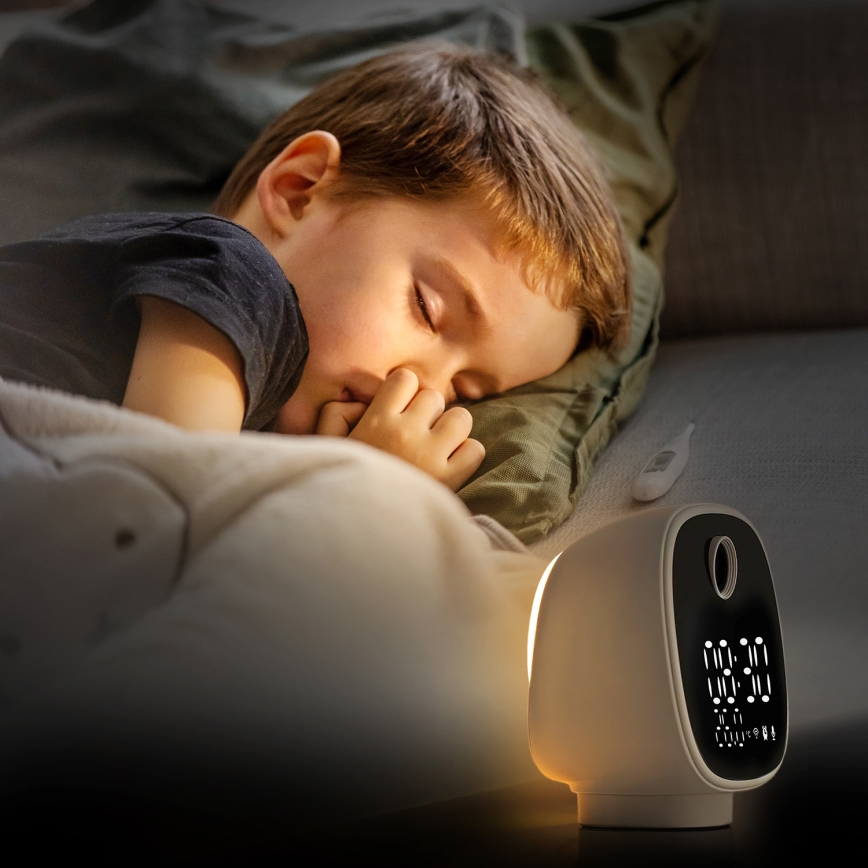 Smart kamera med väckarklocka, termometer och LED-ljus 1296p 3Mpx 5V Wi-Fi Tuya IP65