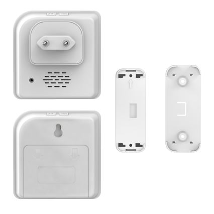 KIT 2x Trådlös dörrklocka 230V/3xAAA IP56 vit