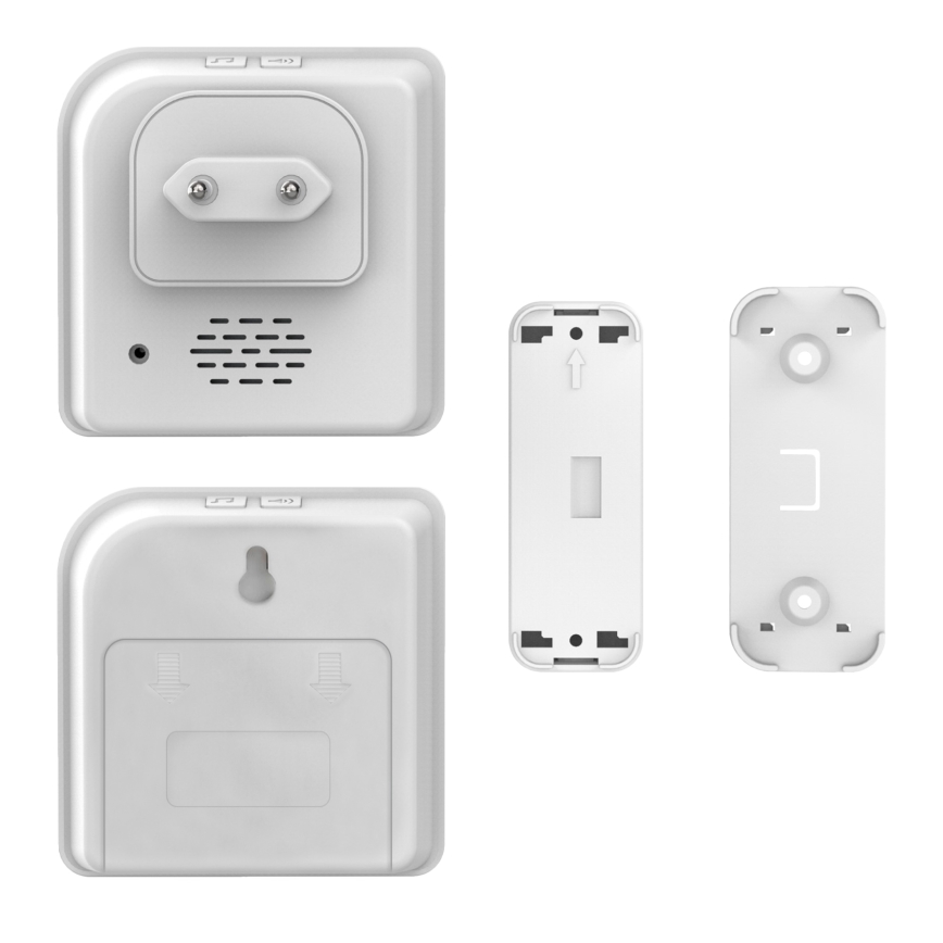 KIT 2x Trådlös dörrklocka 230V/3xAAA IP56 vit
