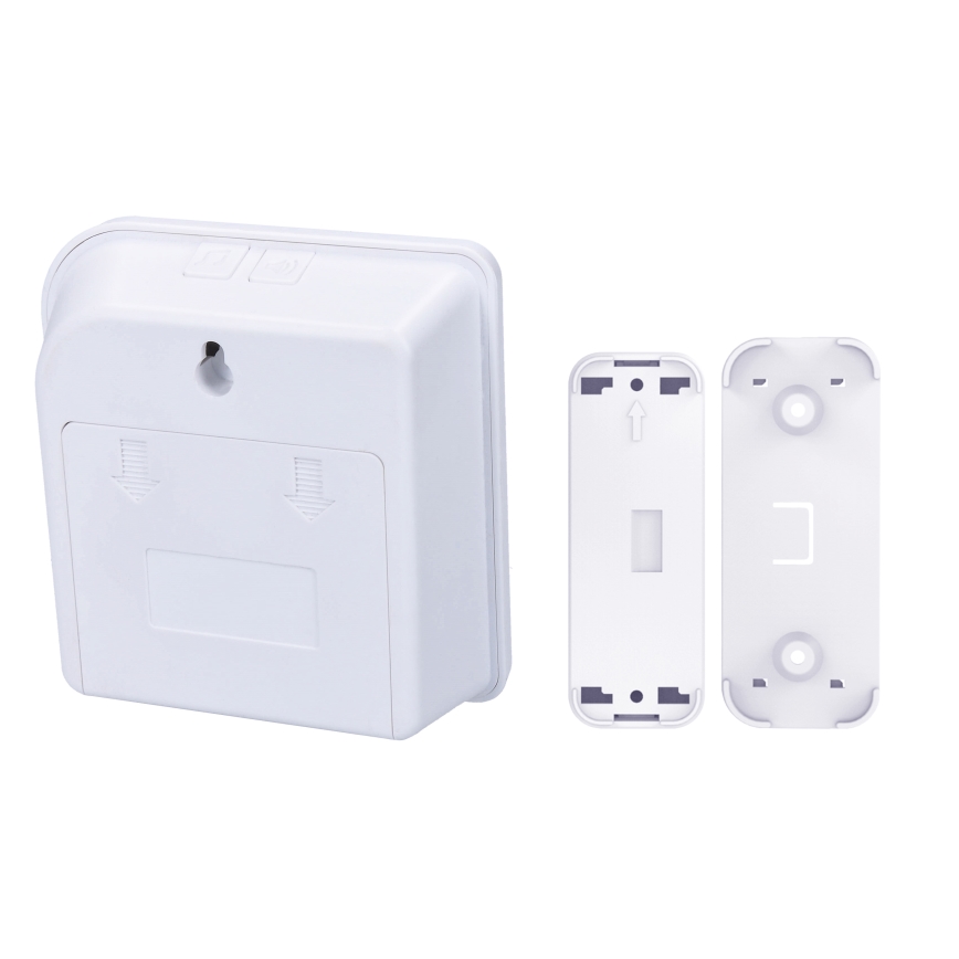 Wireless batteri-powered dörrklocka 3xAA IP44 vit