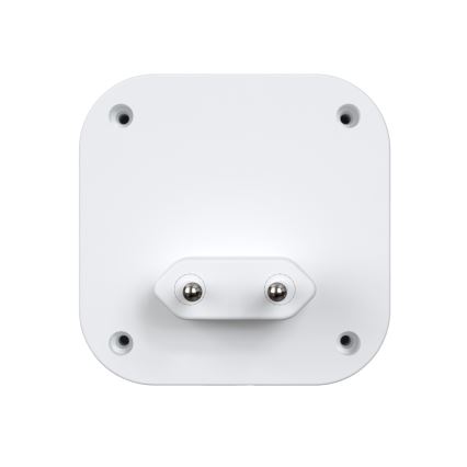 Plugin trådlös dörrklocka 230V + 2x knapp IP44 vit