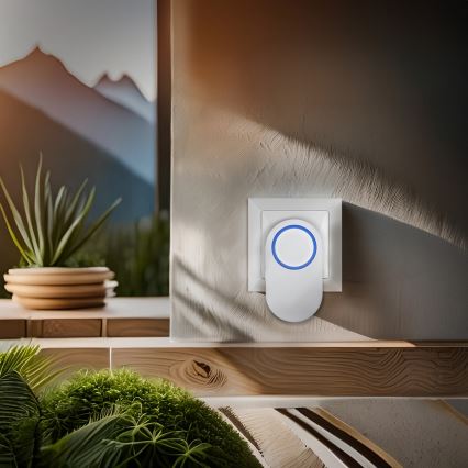 Plugin trådlös dörrklocka 230V/1xCR2032 IP56 vit