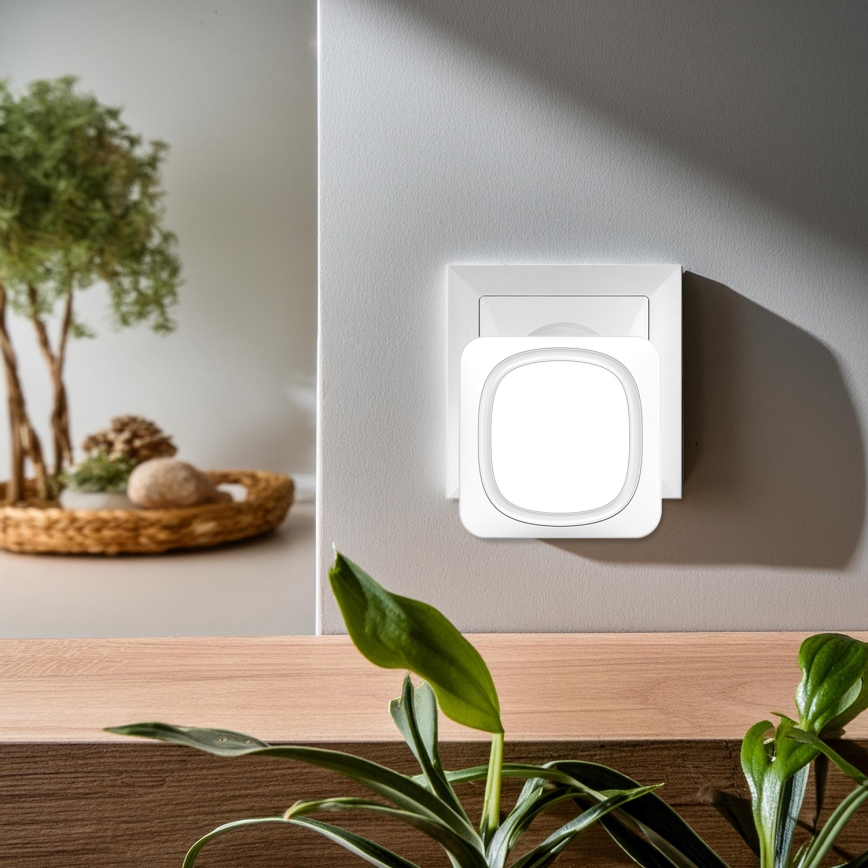 Trådlös dörrklocka med LED-belysning 230V IP56 vit