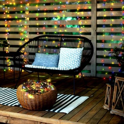 LED julkedja för utomhusbruk 100xLED/8 funktioner IP44 13m Flerfärgad