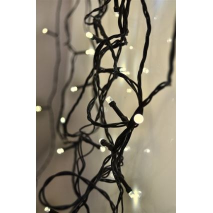 LED julkedja för utomhusbruk 100xLED/8 funktioner IP44 13m varm vit