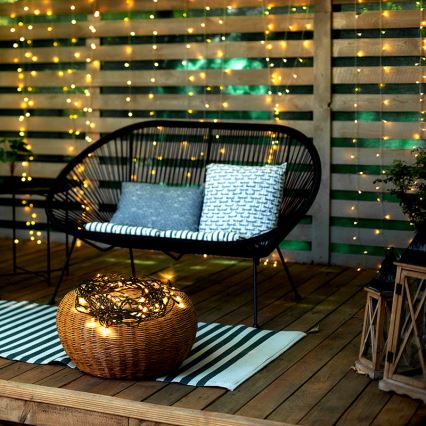 LED julkedja för utomhusbruk 100xLED/8 funktioner IP44 13m varm vit