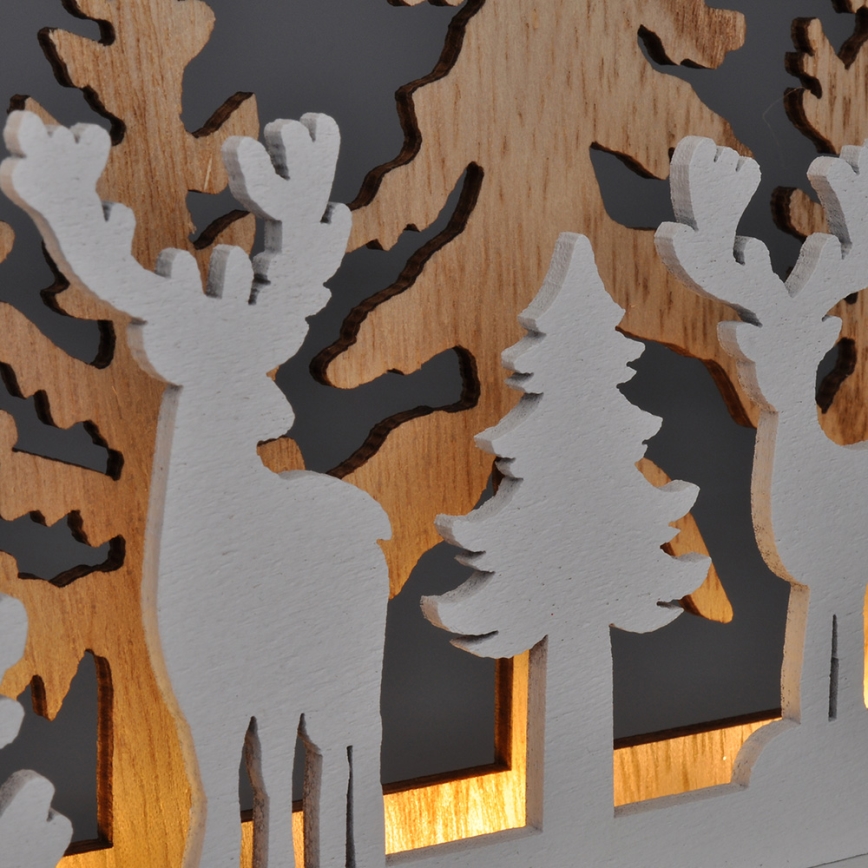 Solight - LED Juldekoration LED/2xAA skog med rådjur