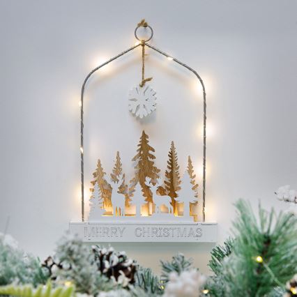 Solight - LED Juldekoration LED/2xAA skog med rådjur