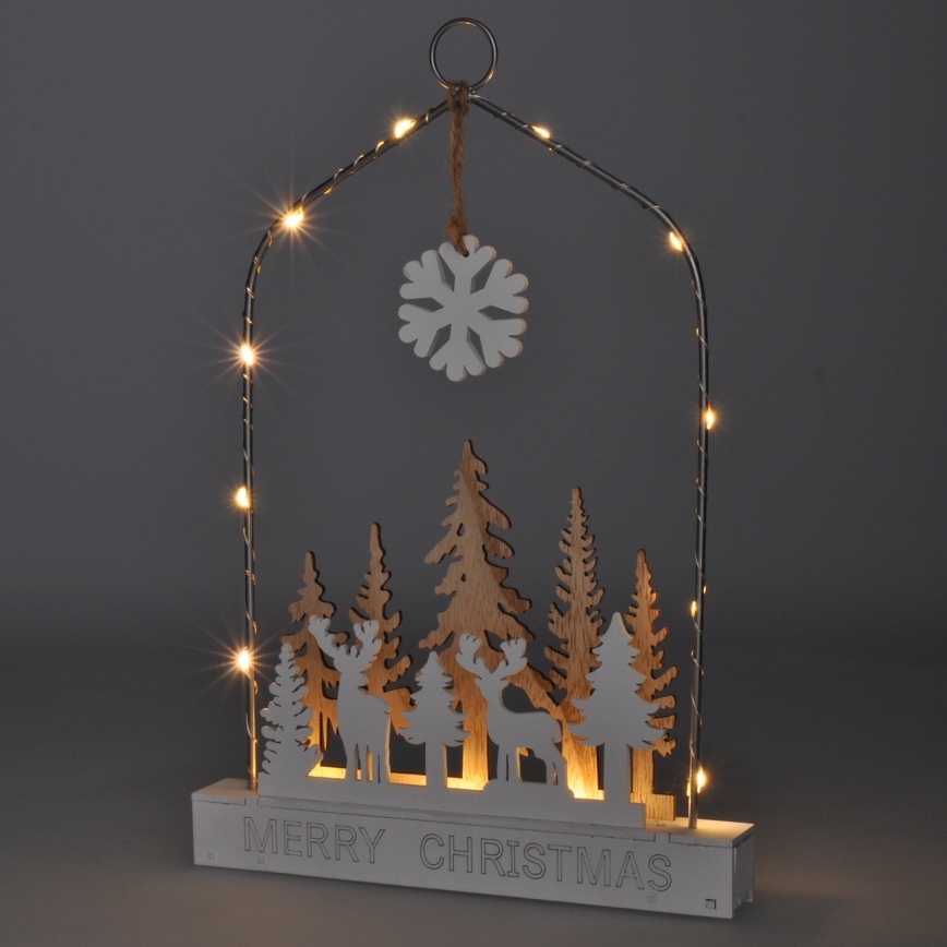 Solight - LED Juldekoration LED/2xAA skog med rådjur