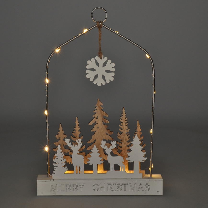 Solight - LED Juldekoration LED/2xAA skog med rådjur