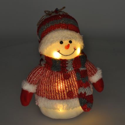 LED juldekoration LED/3xAA snögubbe