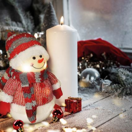 LED juldekoration LED/3xAA snögubbe