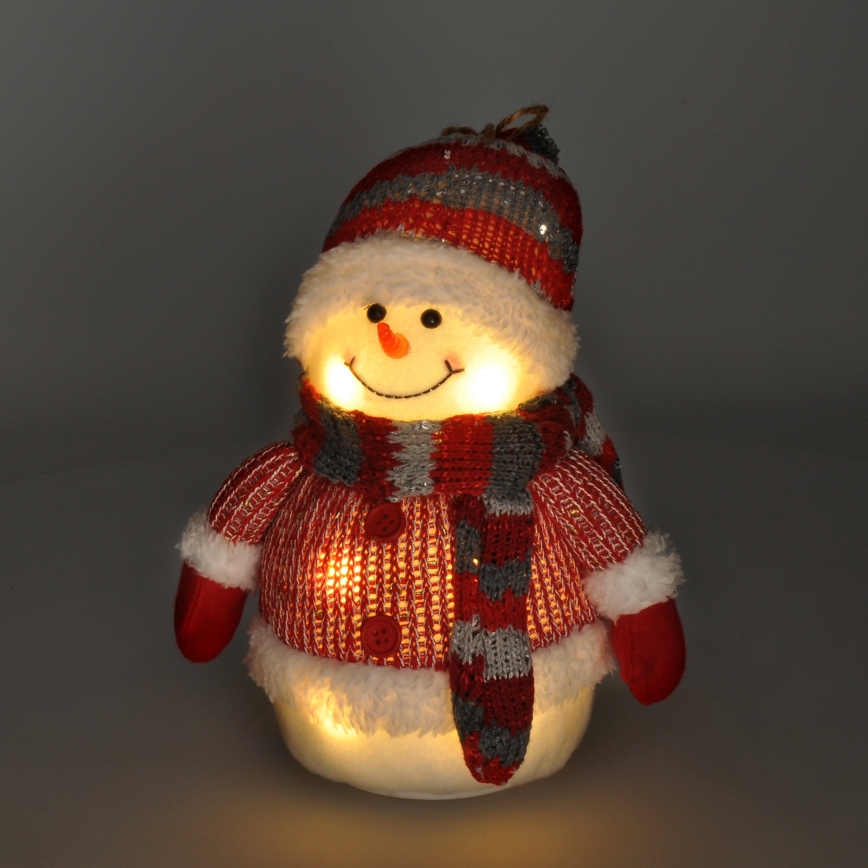 LED juldekoration LED/3xAA snögubbe