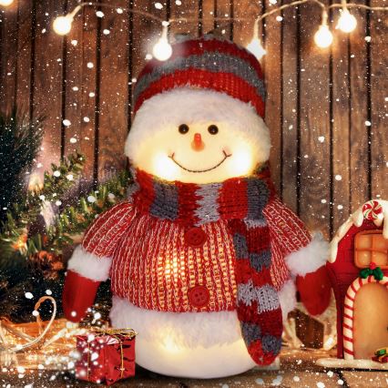 LED juldekoration LED/3xAA snögubbe