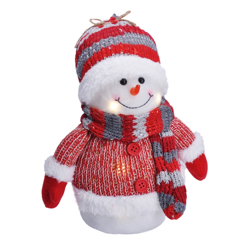 LED juldekoration LED/3xAA snögubbe
