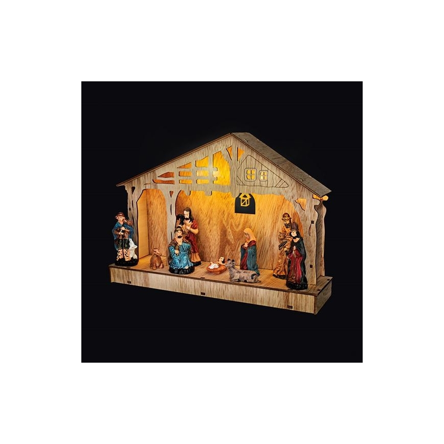 LED juldekoration LED/2xAA betlém