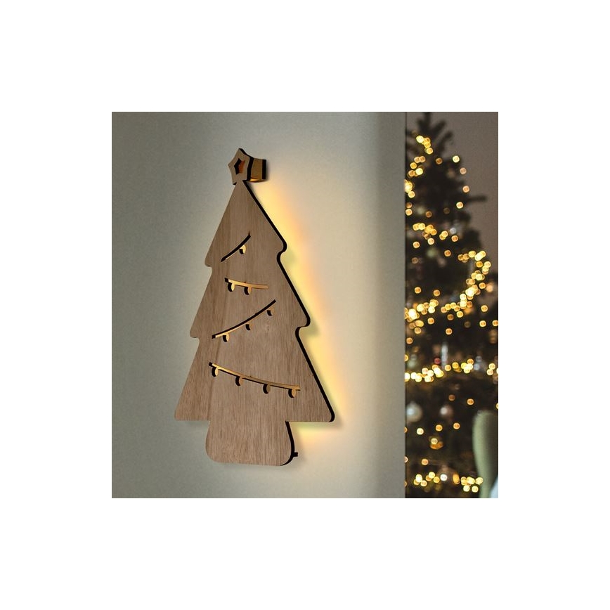 LED juldekoration LED/2xAA trä