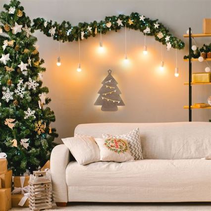 LED juldekoration LED/2xAA trä