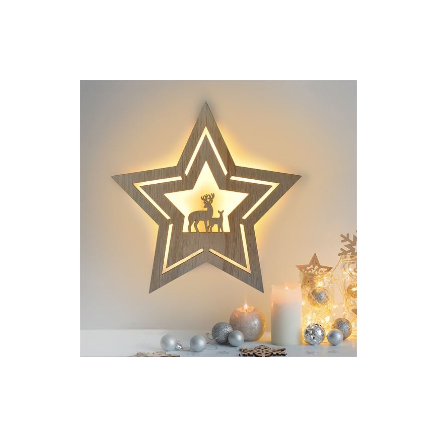 LED juldekoration LED/2xAA stjärna