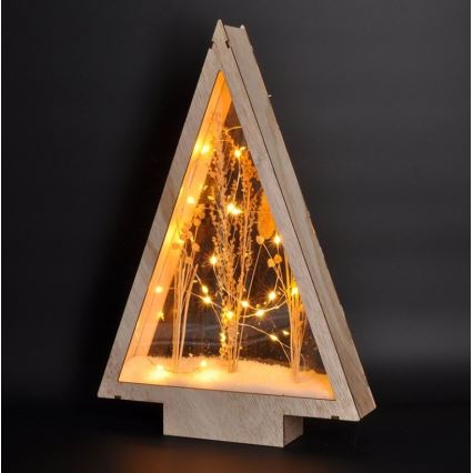 LED juldekoration LED/2xAA vinterblommor täckta med snö