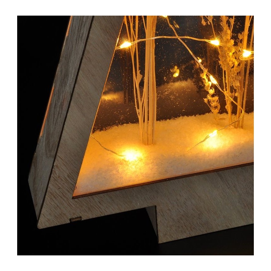 LED juldekoration LED/2xAA vinterblommor täckta med snö