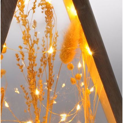 LED juldekoration LED/2xAA vinterblommor täckta med snö