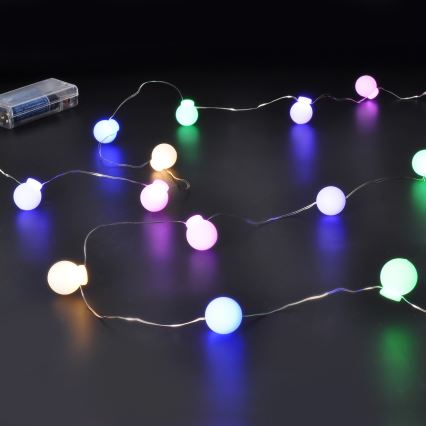 LED julkedja 20xLED/2xAA 2,3 m Flerfärgad