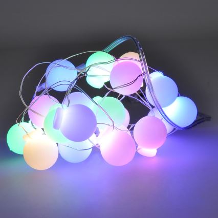 LED julkedja 40xLED/2xAA 4,3 m Flerfärgad