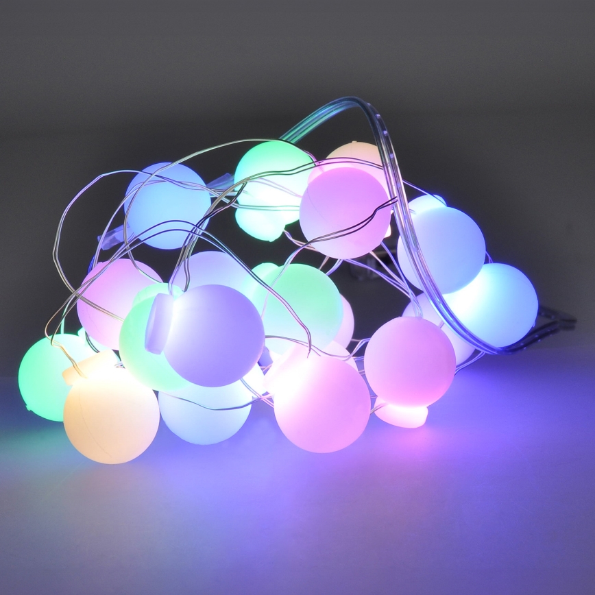 LED julkedja 40xLED/2xAA 4,3 m Flerfärgad