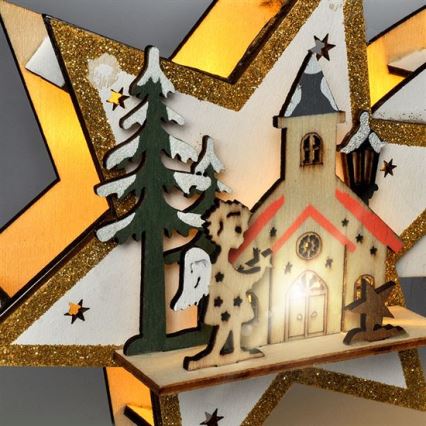 LED-juldekoration 10xLED/2xAA komet