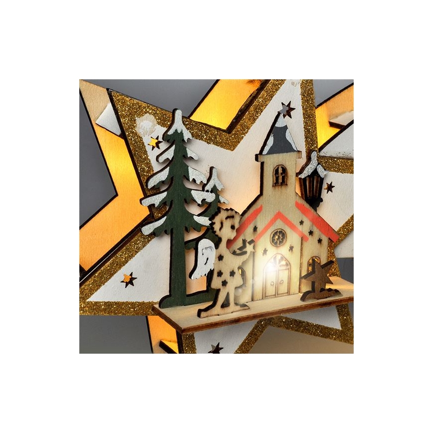 LED-juldekoration 10xLED/2xAA komet