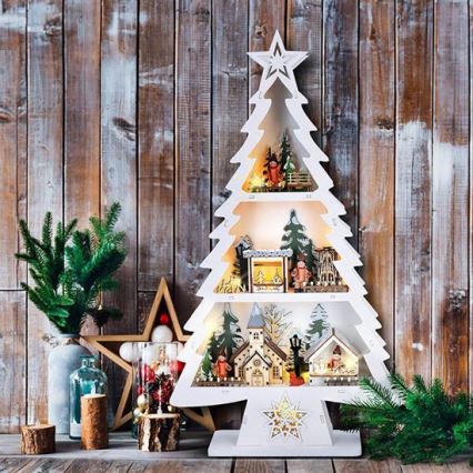 LED-juldekoration 13xLED/2xAA trägran