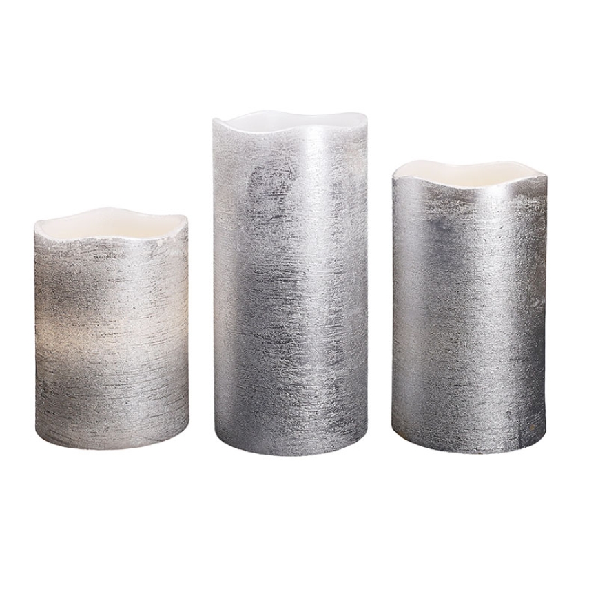 Set med 3 LED-ljus LED/3xAAA varmvit